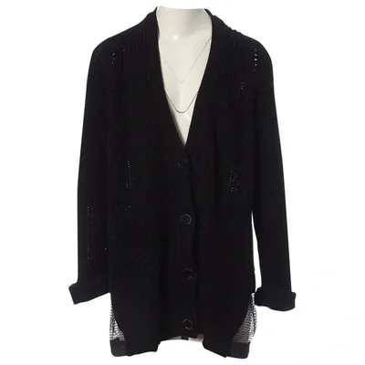 Pre-owned Rochas Cardi Coat In Black