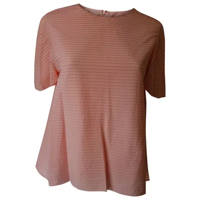 Pre-owned Balenciaga Silk Blouse In Pink