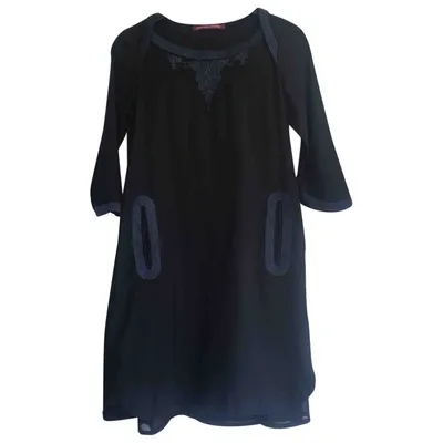 Pre-owned Comptoir Des Cotonniers Mid-length Dress In Black