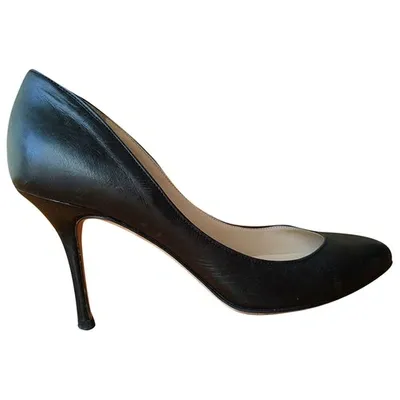 Pre-owned Jimmy Choo Leather Heels In Black