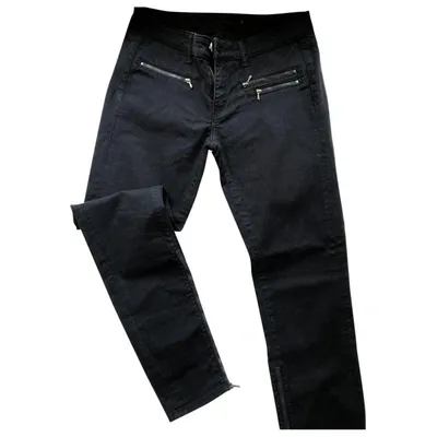 Pre-owned Victoria Beckham Straight Jeans In Black