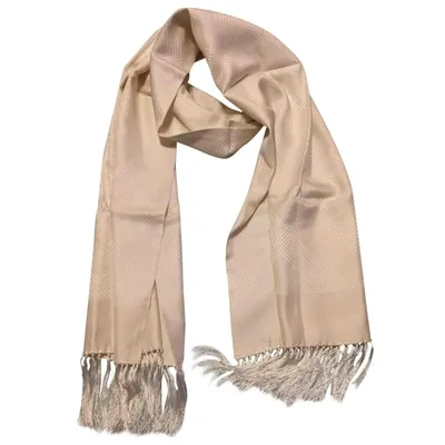 Pre-owned Brooks Brothers Silk Stole In Ecru