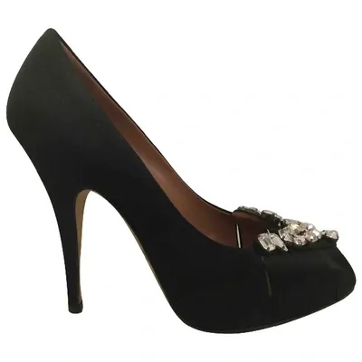 Pre-owned Giuseppe Zanotti Cloth Heels In Black