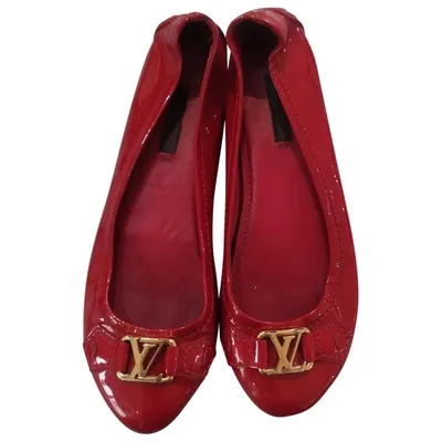 Pre-owned Louis Vuitton Patent Leather Ballet Flats In Red