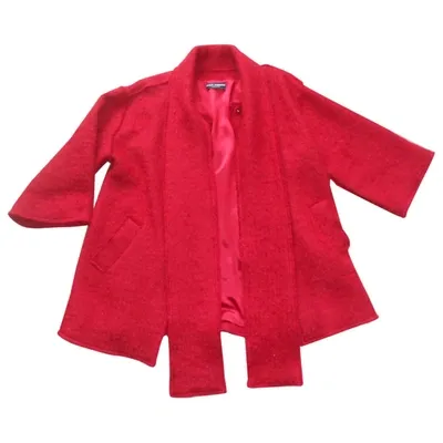 Pre-owned Dolce & Gabbana Wool Coat In Red