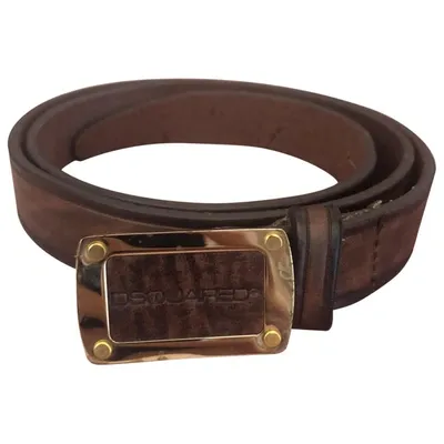 Pre-owned Dsquared2 Leather Belt In Brown