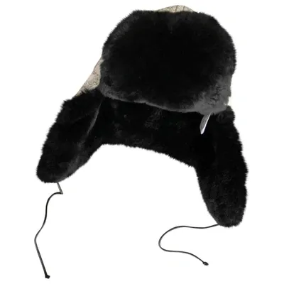 Pre-owned Fendi Faux Fur Hat In Black