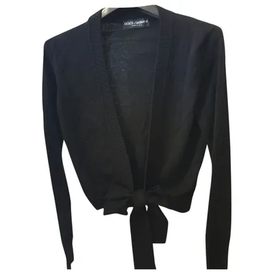 Pre-owned Dolce & Gabbana Wool Cardigan In Black