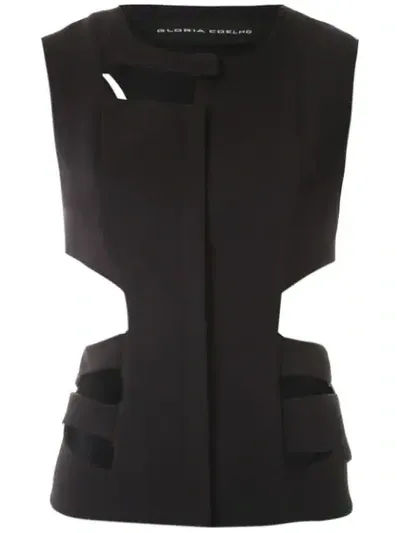 Gloria Coelho Cut Out Vest In Black