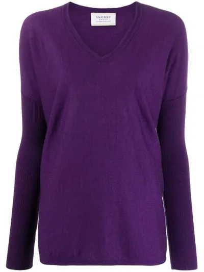 Snobby Sheep Sophia Loose-fit Jumper In Purple