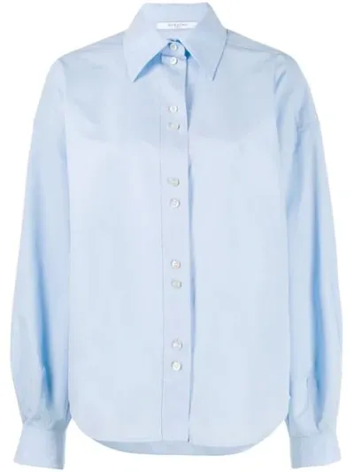 Givenchy Puffed Sleeves Buttoned Shirt In Blue