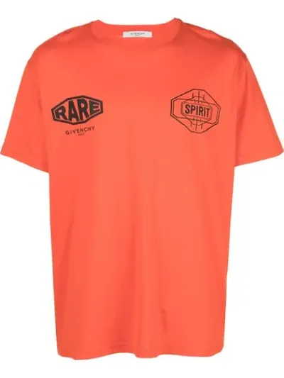 Givenchy Orange Men's Rare Logo Spirit T-shirt