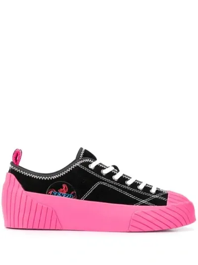 Kenzo Volkano Low-top Sneakers In Black