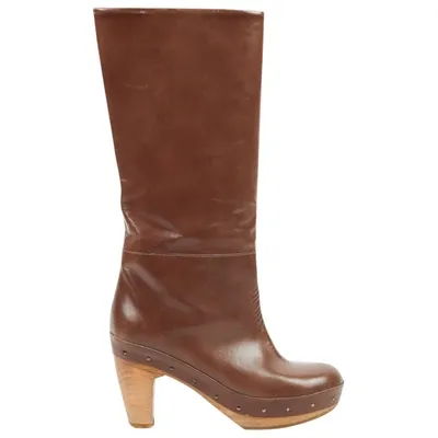 Pre-owned Marni Leather Boots In Brown