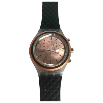 Pre-owned Swatch Watch In Gold