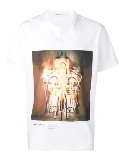 Craig Green Talisman Print Cotton T-shirt In White