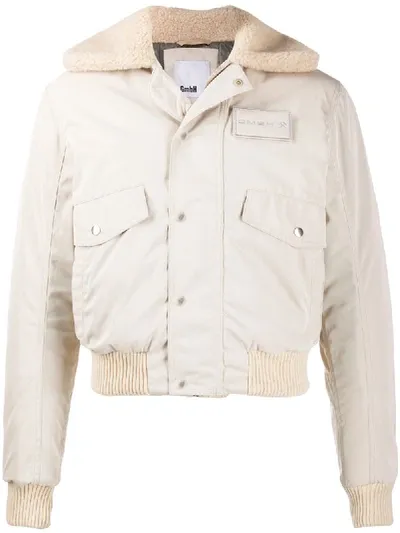 Gmbh Logo Bomber Jacket In Neutrals