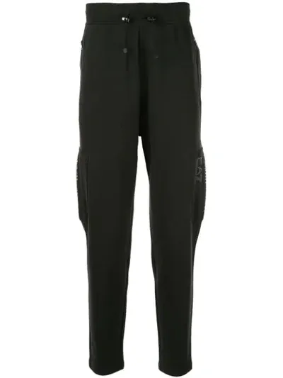 Ea7 Drawstring Track Trousers In Black