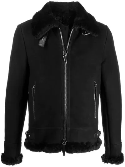 Giuseppe Zanotti Robin Suede Jacket In Black