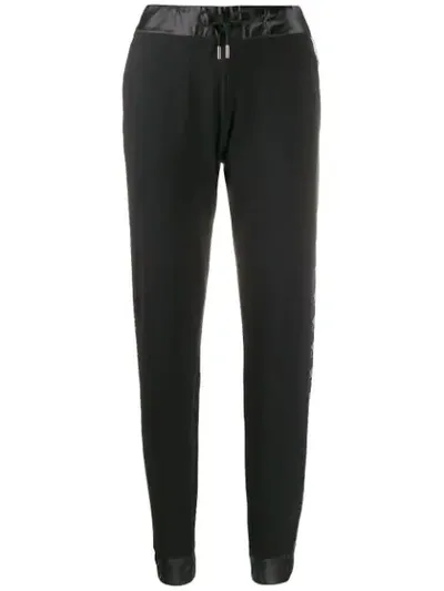 Plein Sport Logo Stripe Track Trousers In Black