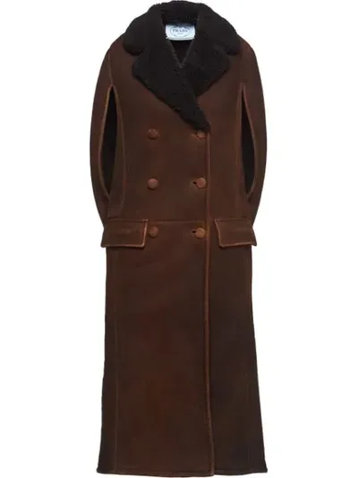 Prada Double-breasted Cape Coat