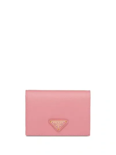 Prada Small Bi-fold Wallet In Pink