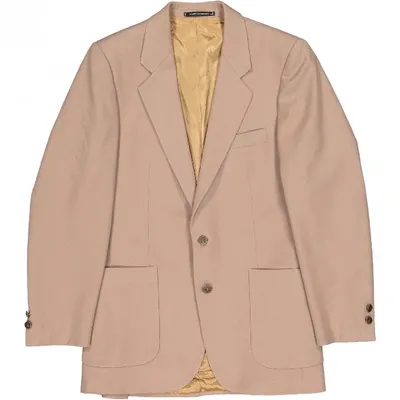 Pre-owned Saint Laurent Wool Jacket In Beige