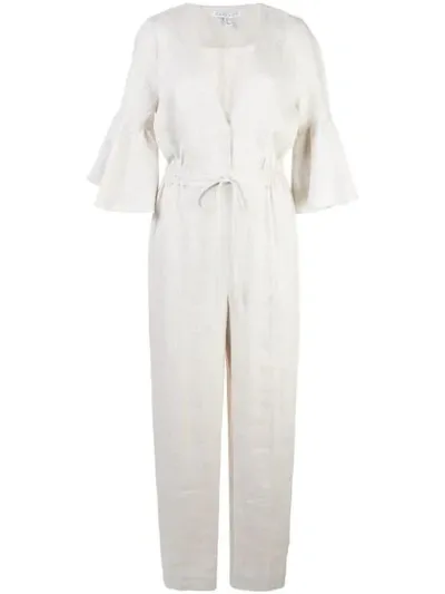 Shona Joy Savannah Ruffled Sleeve Jumpsuit In Neutrals