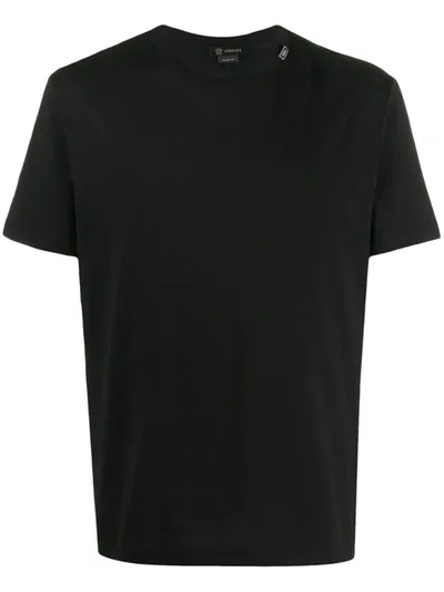 Versace Logo Tag T-shirt In Black