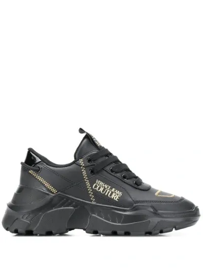 Versace Jeans Couture Couture Side Logo Sneakers In Black