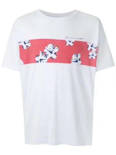 Osklen Big Hibisco Print T-shirt In White