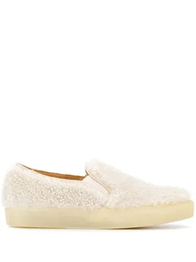 Yves Salomon Slip-on Sneakers In Neutrals