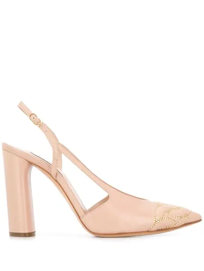 Casadei Stud-embellished Pumps In Pink