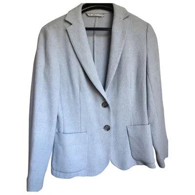 Pre-owned Max Mara Wool Blazer In Blue