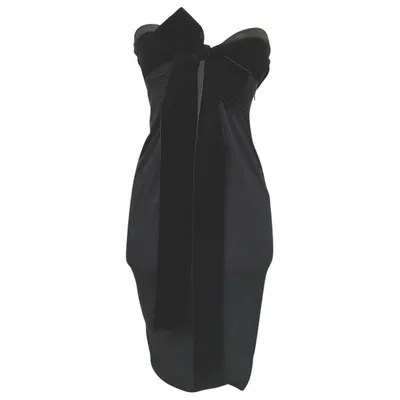 Pre-owned Giambattista Valli Silk Mini Dress In Black