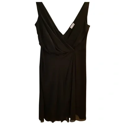 Pre-owned Valentino Silk Mid-length Dress In Black