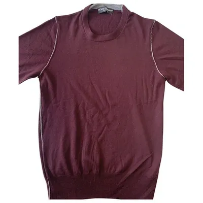 Pre-owned Dolce & Gabbana Wool Sweatshirt In Burgundy