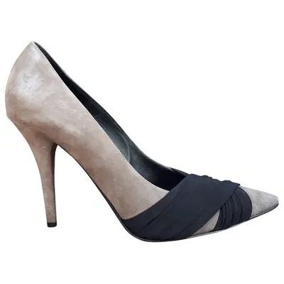 Pre-owned Lella Baldi Heels In Grey