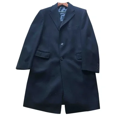 Pre-owned Corneliani Wool Coat In Black