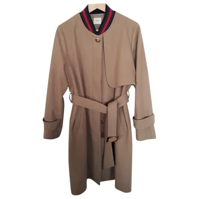 Pre-owned Merci Wool Coat In Camel