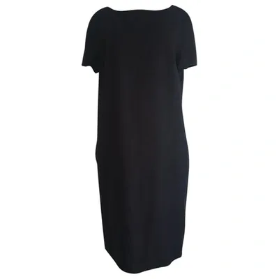 Pre-owned Max Mara Wool Mid-length Dress In Black