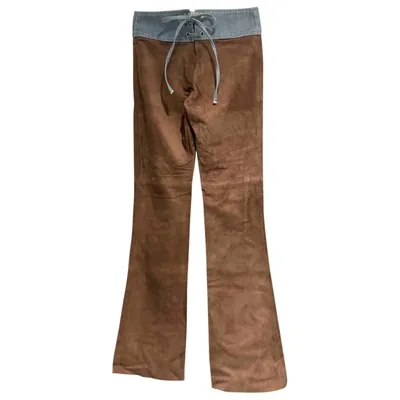 Pre-owned Joseph Trousers In Brown