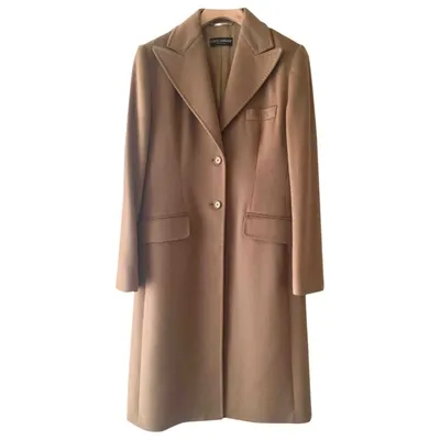 Pre-owned Dolce & Gabbana Wool Coat In Camel