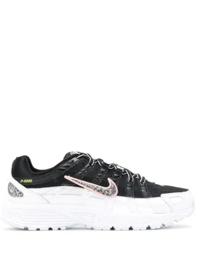 Nike P-6000 Se Mesh And Leather Sneakers In Black