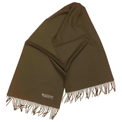 Pre-owned Moschino Wool Scarf In Green