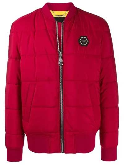 Philipp Plein Statement Padded Jacket In Red