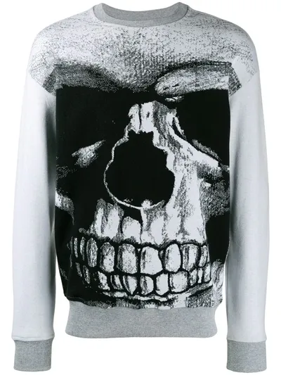 Philipp Plein Ls Skull Sweater In White