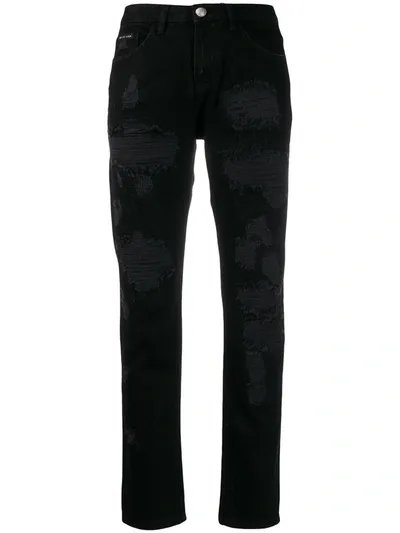 Philipp Plein Statement Boyfriend Jeans In Black