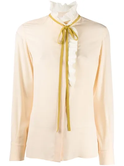 Chloé Ruffled Blouse In Neutrals