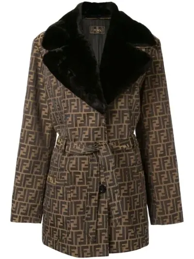 Pre-owned Fendi Long Sleeve Jacket In Brown